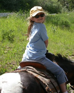 Erin on horseback